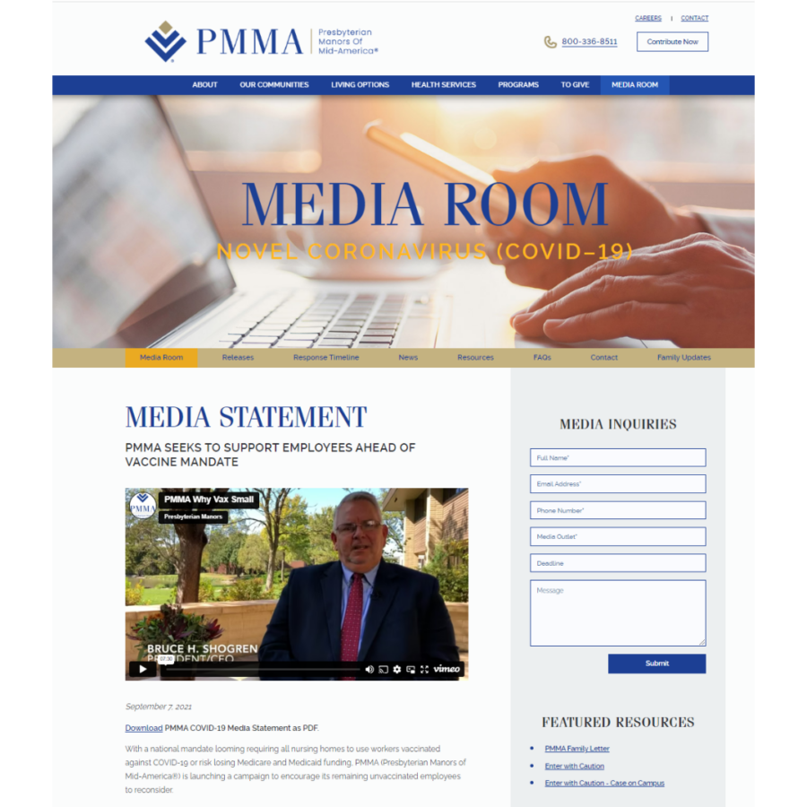 PMMA Media Room - 2020